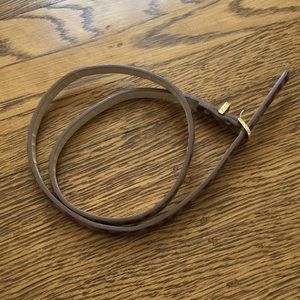 Leopard Print Belt with Gold Buckle